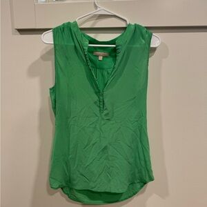 Banana Republic Vibrant Green Sleeveless Blouse